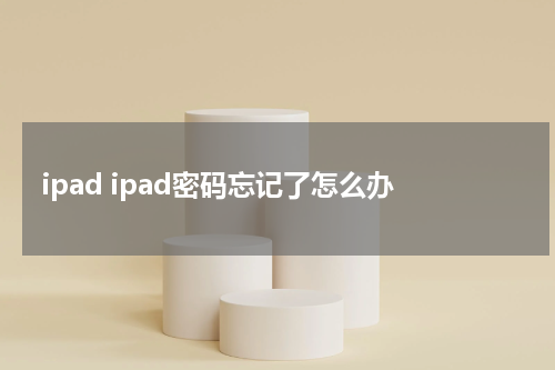 ipad ipad密码忘记了怎么办