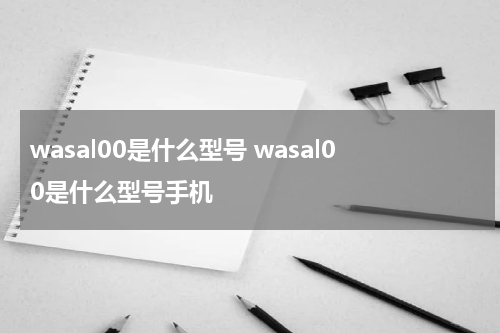 wasal00是什么型号 wasal00是什么型号手机