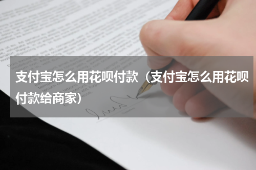 支付宝怎么用花呗付款（支付宝怎么用花呗付款给商家）
