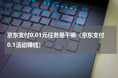 京东支付0.01元任务是干嘛（京东支付0.1活动赚钱）