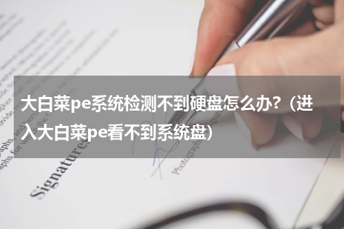 大白菜pe系统检测不到硬盘怎么办?（进入大白菜pe看不到系统盘）