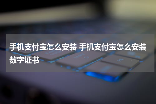 手机支付宝怎么安装 手机支付宝怎么安装数字证书