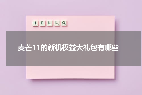 麦芒11的新机权益大礼包有哪些