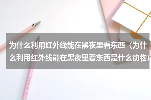 为什么利用红外线能在黑夜里看东西（为什么利用红外线能在黑夜里看东西是什么动物）