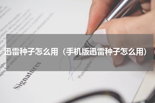 迅雷种子怎么用（手机版迅雷种子怎么用）