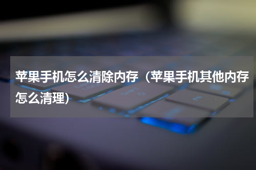 苹果手机怎么清除内存（苹果手机其他内存怎么清理）