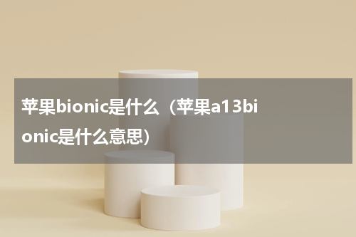 苹果bionic是什么（苹果a13bionic是什么意思）