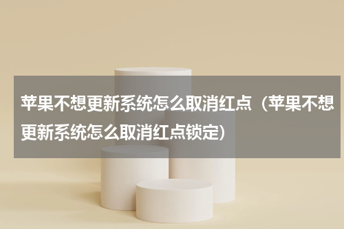 苹果不想更新系统怎么取消红点（苹果不想更新系统怎么取消红点锁定）