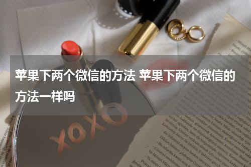 苹果下两个微信的方法 苹果下两个微信的方法一样吗