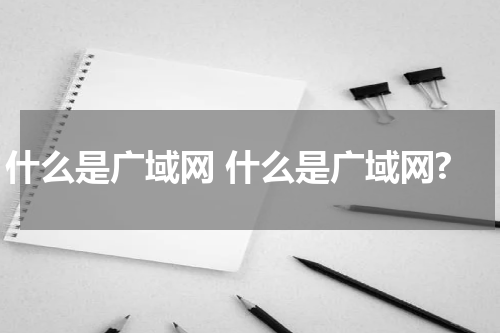 什么是广域网 什么是广域网?