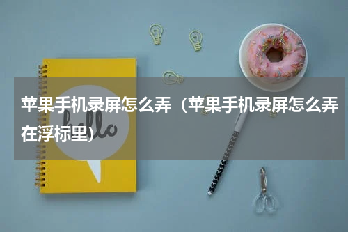 苹果手机录屏怎么弄（苹果手机录屏怎么弄在浮标里）