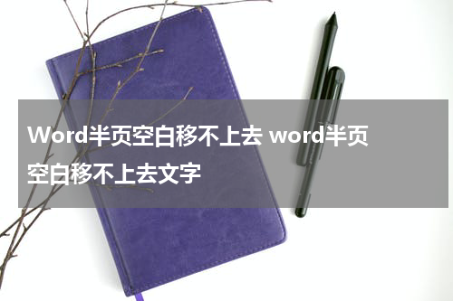 Word半页空白移不上去 word半页空白移不上去文字