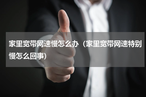 家里宽带网速慢怎么办（家里宽带网速特别慢怎么回事）