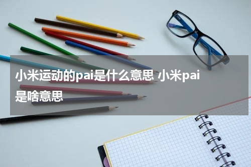 小米运动的pai是什么意思 小米pai是啥意思