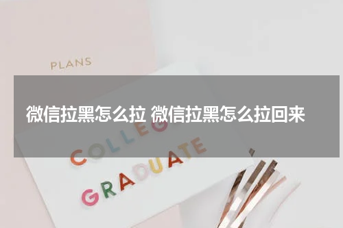 微信拉黑怎么拉 微信拉黑怎么拉回来