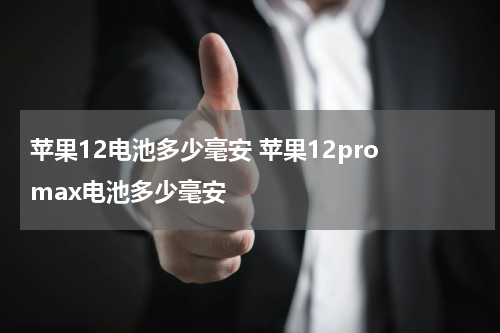 苹果12电池多少毫安 苹果12pro max电池多少毫安