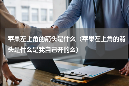 苹果左上角的箭头是什么（苹果左上角的箭头是什么是我自己开的么）
