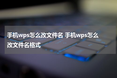 手机wps怎么改文件名 手机wps怎么改文件名格式