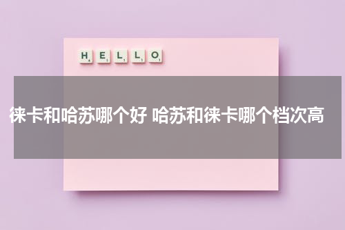 徕卡和哈苏哪个好 哈苏和徕卡哪个档次高