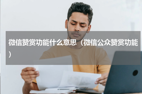 微信赞赏功能什么意思（微信公众赞赏功能）