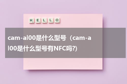 cam-al00是什么型号（cam-al00是什么型号有NFC吗?）