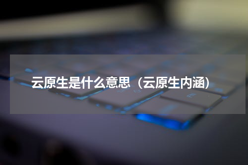 云原生是什么意思（云原生内涵）