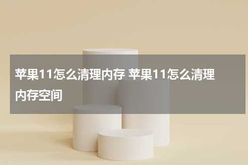 苹果11怎么清理内存 苹果11怎么清理内存空间