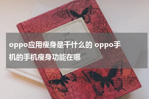 oppo应用瘦身是干什么的 oppo手机的手机瘦身功能在哪
