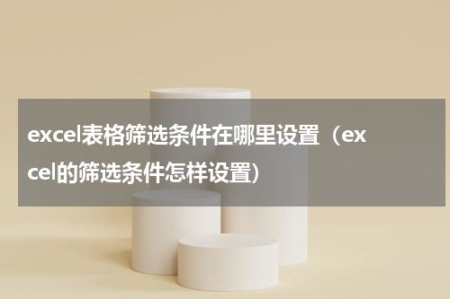 excel表格筛选条件在哪里设置（excel的筛选条件怎样设置）