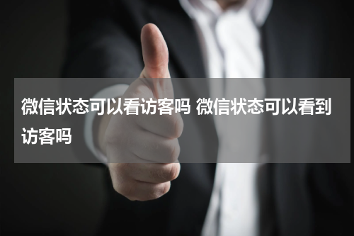微信状态可以看访客吗 微信状态可以看到访客吗