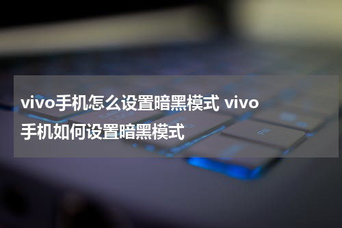 vivo手机怎么设置暗黑模式 vivo手机如何设置暗黑模式