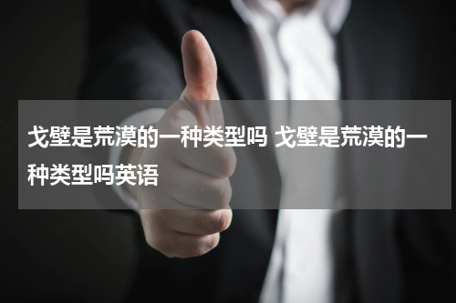 戈壁是荒漠的一种类型吗 戈壁是荒漠的一种类型吗英语
