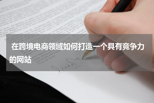  在跨境电商领域如何打造一个具有竞争力的网站