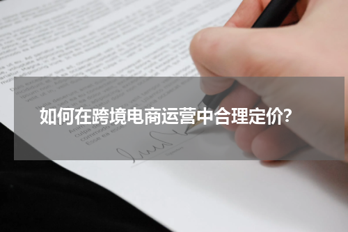  如何在跨境电商运营中合理定价？