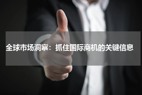  全球市场洞察：抓住国际商机的关键信息