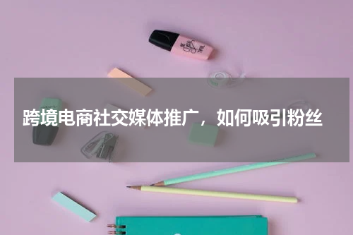  跨境电商社交媒体推广，如何吸引粉丝