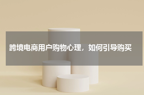 跨境电商用户购物心理，如何引导购买