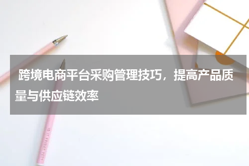  跨境电商平台采购管理技巧，提高产品质量与供应链效率