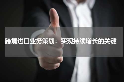  跨境进口业务策划：实现持续增长的关键