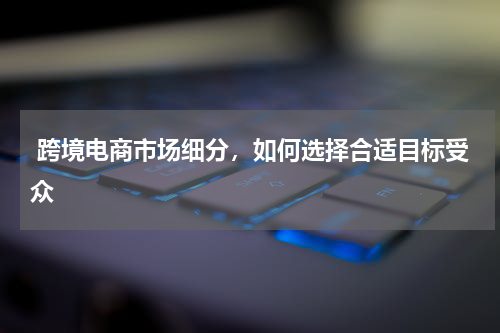  跨境电商市场细分，如何选择合适目标受众