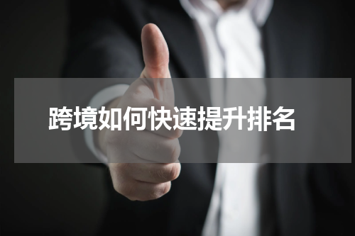  跨境如何快速提升排名