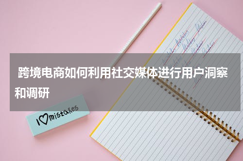  跨境电商如何利用社交媒体进行用户洞察和调研