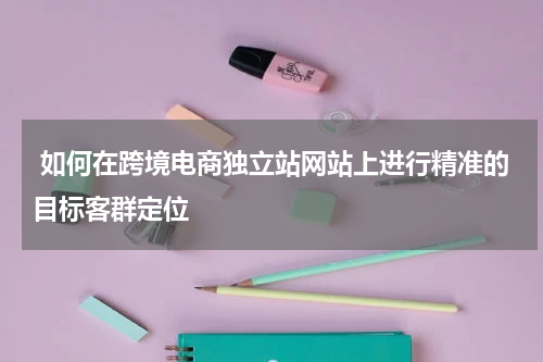  如何在跨境电商独立站网站上进行精准的目标客群定位  