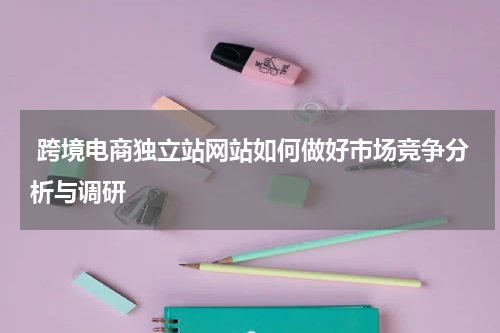  跨境电商独立站网站如何做好市场竞争分析与调研  