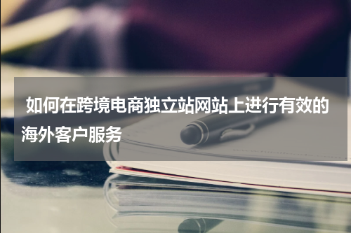  如何在跨境电商独立站网站上进行有效的海外客户服务  