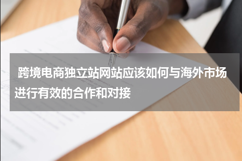  跨境电商独立站网站应该如何与海外市场进行有效的合作和对接  