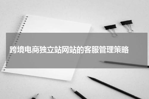  跨境电商独立站网站的客服管理策略 