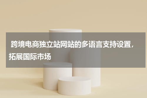  跨境电商独立站网站的多语言支持设置，拓展国际市场 
