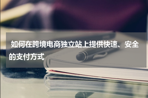  如何在跨境电商独立站上提供快速、安全的支付方式  