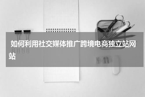  如何利用社交媒体推广跨境电商独立站网站 